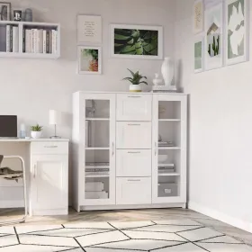 2.02.03.400.1 СИРИУС тумба 2 двери со стеклом и 4 ящика 117х123 белая RU 2.02.03.400.1 СИРИУС тумба 2 двери со стеклом и 4 ящика 117х123 белая RU