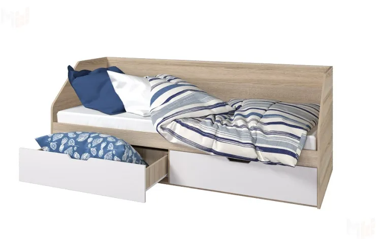 Кровать Анталия 80/2 ящика (белый) Кровать Анталия 80/2 ящика (белый)