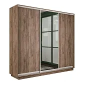Шкаф-купе Экспресс трио 1 зеркало 2400 (Крафт табачный)