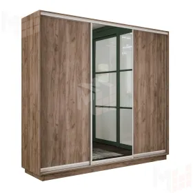 Шкаф-купе Экспресс трио 1 зеркало 2400 (Крафт табачный)