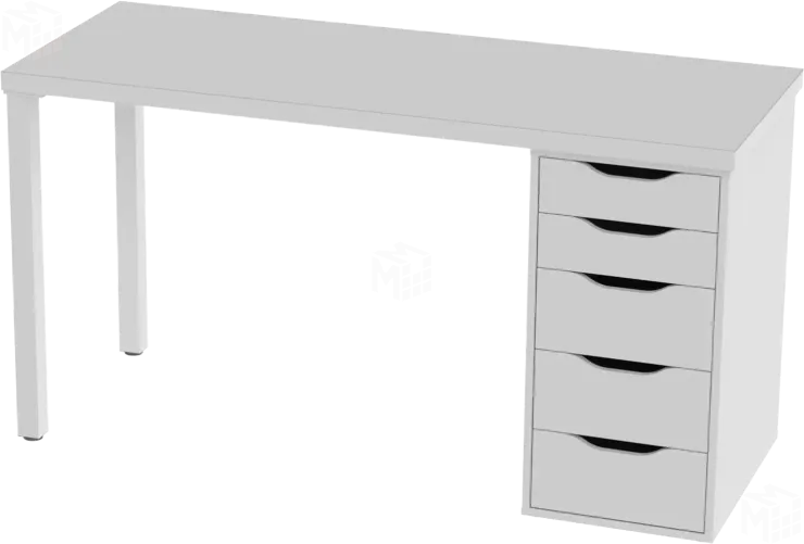 Стол письменный Ингар 2/5Т  белый