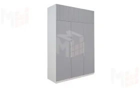 Шкаф 3-х створчатый Урбан-2 Лайт Грей Софт/Белый Шелк