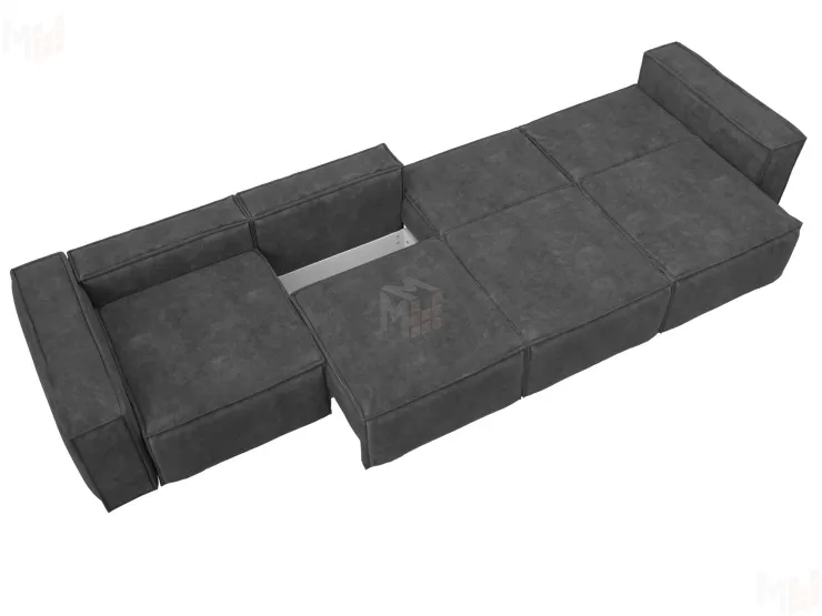 Диван прямой Лига-081 НПБ МегаЛонг ( BRUT 16 темно-серый )