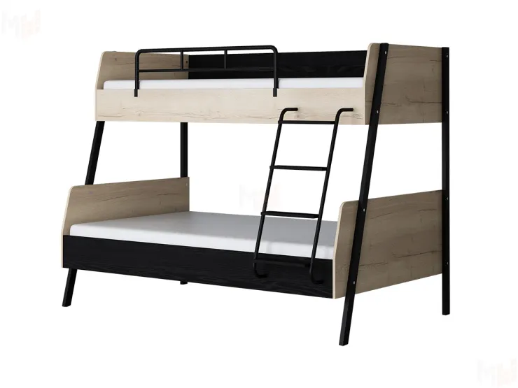 Кровать двухъярусная ДЕЛЬТА Лофт-20.02.04 Black