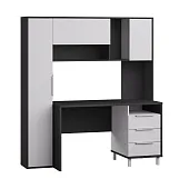 Стол рабочий Комфорт 12.95 N Темно - серый, Белый премиум Стол рабочий Комфорт 12.95 N Темно - серый, Белый премиум