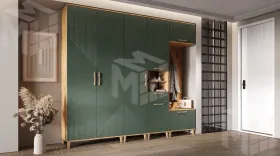 Прихожая Ирис Браш Мени Грин/Дуб Крафт