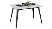 Стол обеденный Равенна Тип 1 Черный муар, Белый бетон