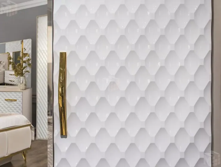 Шкаф Lara 4-дверный белый глянец