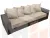 Диван прямой Дубай Лайт полки слева ( Бежевый\Коричневый )