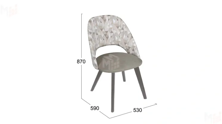 Стул Сириус тип 1 Графит / тк. №122 / тк.120