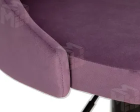 Стул барный DOBRIN JOSEPH BLACK (пудрово-сиреневый велюр (MJ9-52))