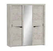 Шкаф трехдверный с раздвижными дверями Соренто