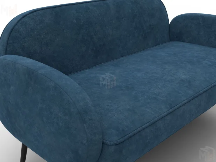 Диван прямой Лига-086 ( BRUT 11 синий )