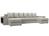 Диван П-образный Дубай полки слева