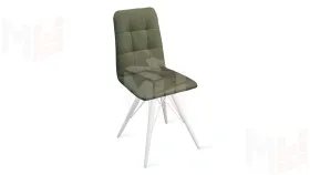 Стул Аспен К3 Белый матовый, Микровелюр Jercy Deep Green