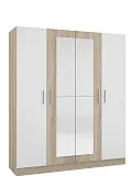 Шкаф Леси 4-х створчатый (дуб сонома/белый)