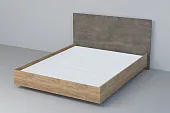 Кровать 031 Эго Дуб Крафт Золотой/Камень Темный (ЛДСП) ЛН 1600х2000