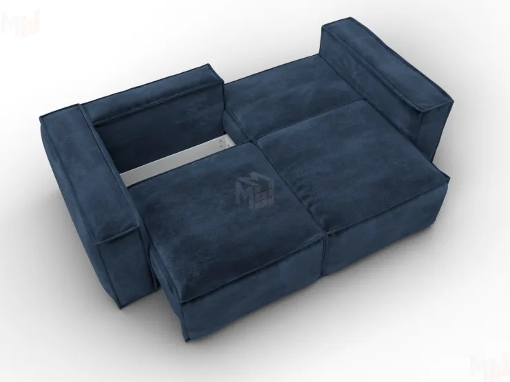 Диван прямой Лига-081 НПБ ( TOWER 13 синий )