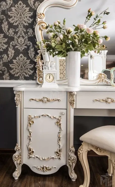 Спальня Флоренция 5-ств белый перламутр глянец