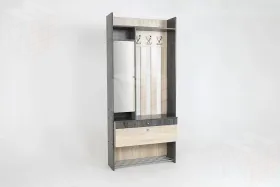 Прихожая Гретта 2 Ясень Черный/Дуб Сонома