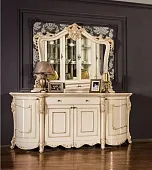 Комод Джоконда крем глянец с зеркалом Комод Джоконда крем глянец с зеркалом