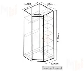 Детская комната Фанки Тревел, композиция №4