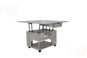 Стол-трансформер Стэп Цемент Светлый Стол-трансформер Стэп Цемент Светлый