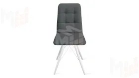 Стул Аспен К3 Белый матовый, Микровелюр Jercy Graphite