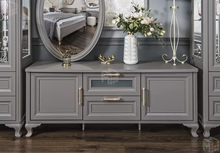 Тумба  ТВ Мокко серый камень Тумба  ТВ Мокко серый камень