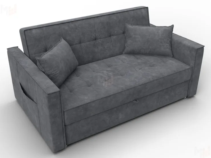 Диван прямой Лига-104 (140) ( BRUT 16 темно-серый )