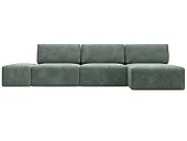 Диван угловой модульный с пуфом Лига-060 НПБ Лонг угол универсальный