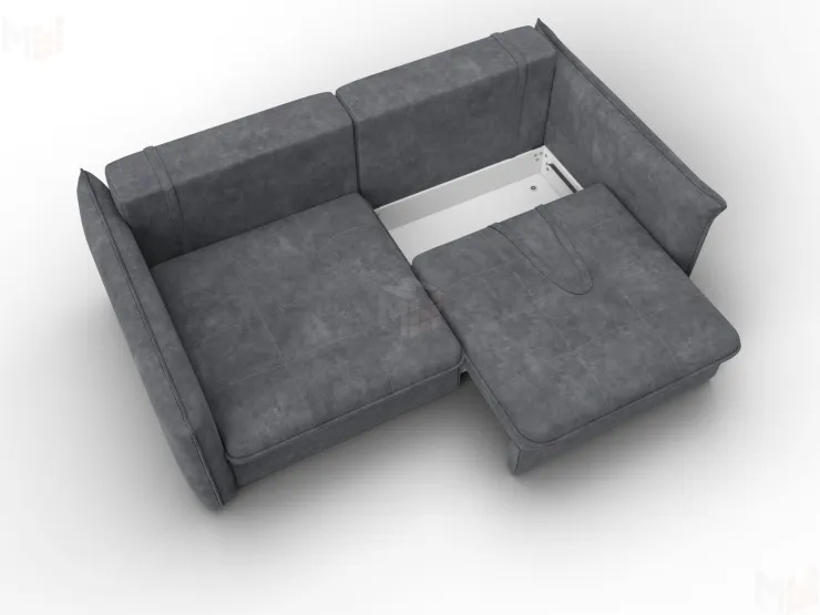 Диван прямой Лига-100 НПБ ( BRUT 16 темно-серый )