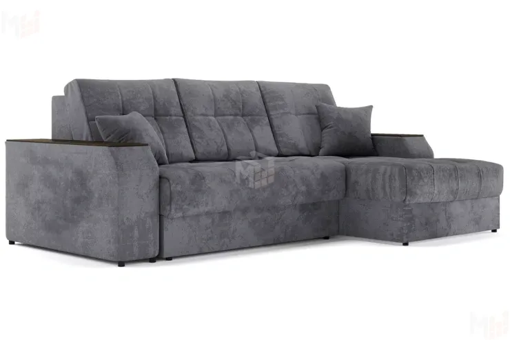Угловой диван-кровать Лас-Вегас Серый правый 