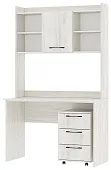 Компьютерный стол ПКС-9 с надстройкой и выкатной тумбой Дуб Крафт белый Компьютерный стол ПКС-9 с надстройкой и выкатной тумбой Дуб Крафт белый