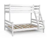 Кровать двухъярусная с наклонной лестницей Адель (белая) Кровать двухъярусная с наклонной лестницей Адель (белая)
