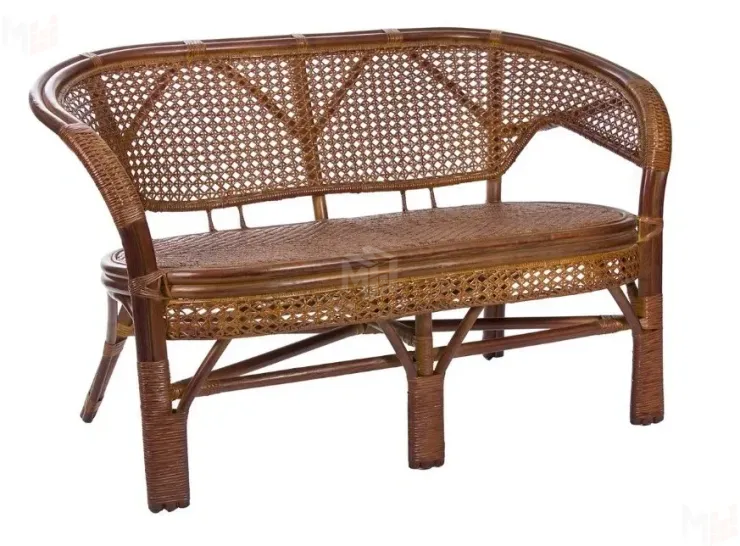 Диван из ротанга «Пеланги» двухместный с подушкой Диван из ротанга «Пеланги» двухместный с подушкой