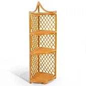 Этажерка угловая из ротанга 09/23 Этажерка угловая из ротанга 09/23