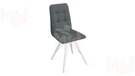 Стул Аспен К3 Белый матовый, Микровелюр Jercy Graphite