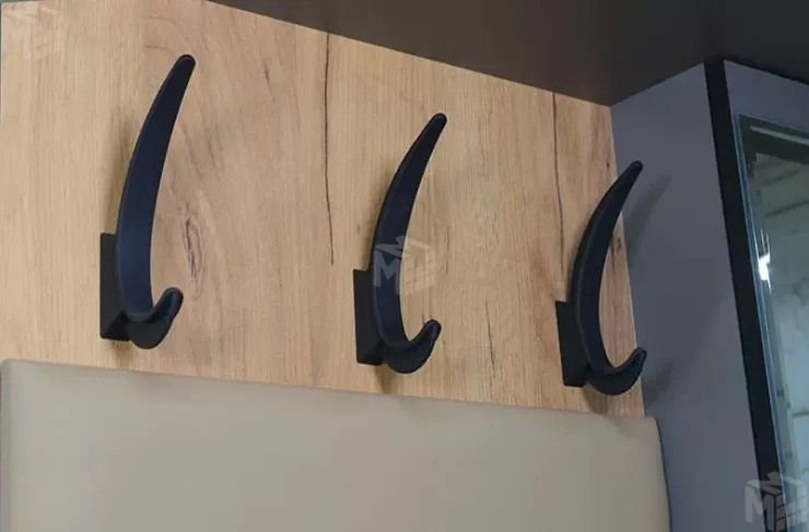 Вешалка настенная  Ольга-Лофт 6 Дуб Крафт Золотой/Темно-Серый