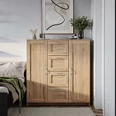 2.02.03.350.3 СИРИУС тумба 2 двери и 4 ящика 117х123 сонома RU 2.02.03.350.3 СИРИУС тумба 2 двери и 4 ящика 117х123 сонома RU