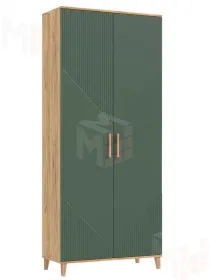Шкаф Ирис для прихожей Браш Мени Грин/Дуб Крафт