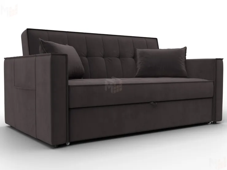 Диван прямой Лига-104 (140) ( SEVEN 727 коричневый )