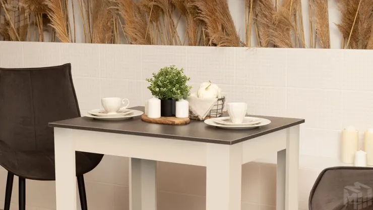 Стол обеденный Промо тип 1 Белый, Ателье темный