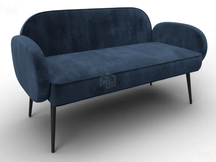 Диван прямой Лига-086 ( TOWER 13 синий )