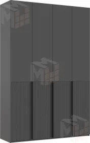 Шкаф 4-ств Марвэл 1600 мм. без доп.ящиков  Графит