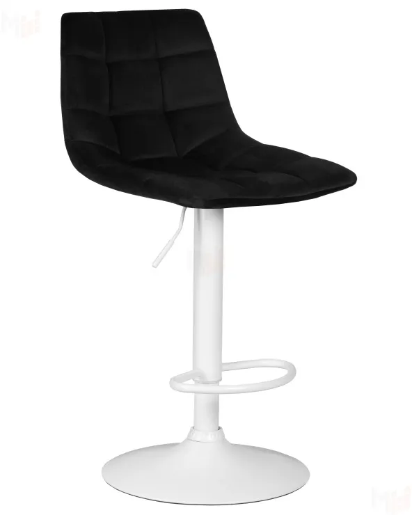 Стул барный DOBRIN TAILOR WHITE (черный велюр (MJ9-101))