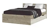 Кровать Гармония 1,4 КР-605 с ящиками дуб крафт белый - дуб крафт серый