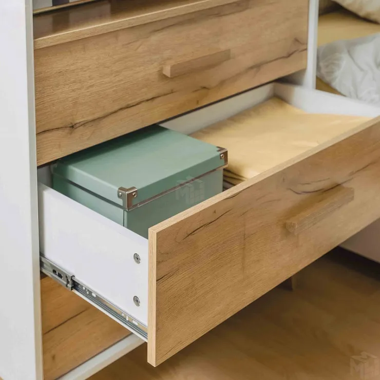 Комод  Айрис 455 Белый/Дуб золотистый