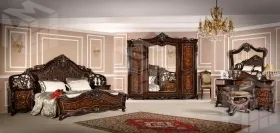 Шкаф Джоконда 5-дверный корень дуба глянец