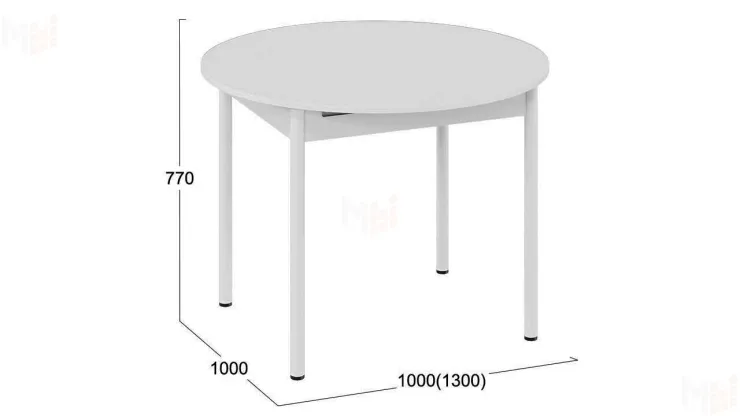Стол обеденный раздвижной Терра Белый, Белый матовый
